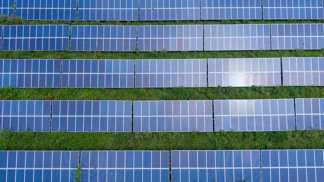 Mastering the First Impression: Your intriguing post title goes here Aerial shot of a solar panel array generating renewable energy in Trenton, Georgia.